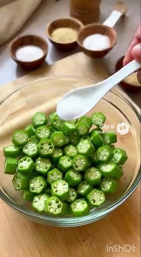Crispy okra, zero guilt Air-fried, perfectly seasoned, and seriously addictive.