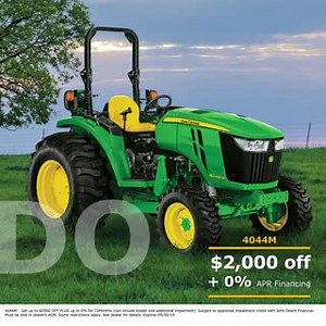 Are you getting your hunting property ready for another season? The John Deere 4044M can pound out all of your shredding, box blading, debris removal, rock raking, and wood chipping needs. #ThinkSunSouth #JohnDeere | SunSouth LLC