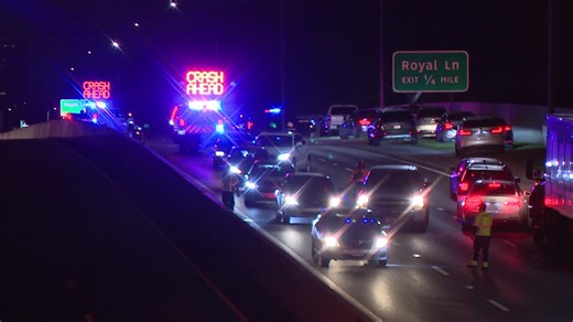 1 dead, 6 hospitalized after fiery wrong-way crash on Dallas North Tollway