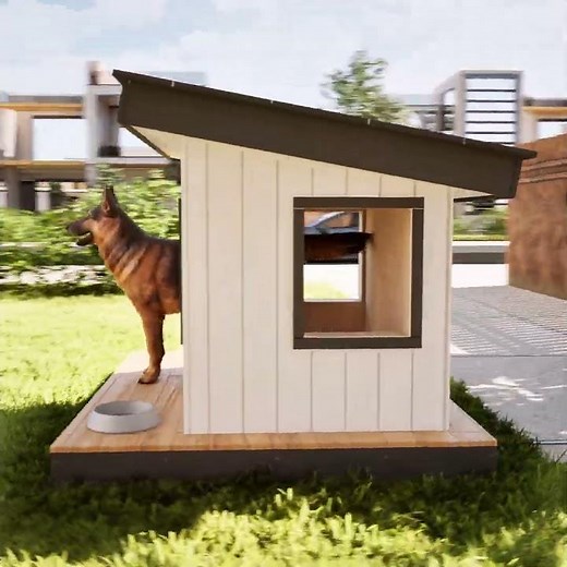 Dog House Plans Wooden Outdoor Kennel #doghouse #doglife #diyprojects #kennel #dogshorts #doglove