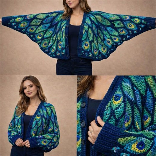 Monarch Butterfly Crochet Cardigan Pattern – Tapestry Wing Sweater (digital Download) - Etsy