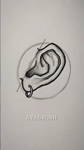 How to draw an ear drawing tutorial ✏️ #drawing #tutorials #sketch #ears #howtodraw #fyppppp #fypシ