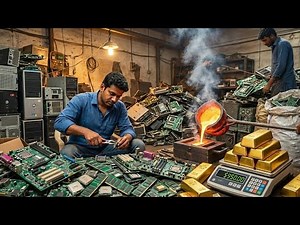 How 24K Pure Gold Is Extracted from Millions of Old computer parts | Full Factory Process