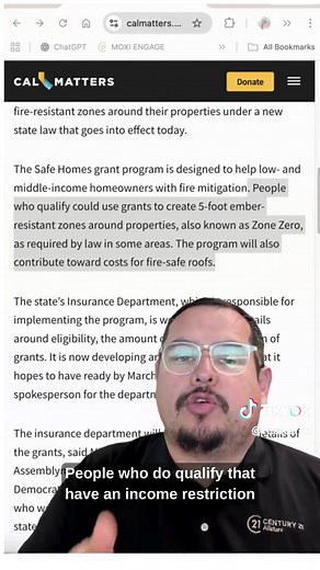 🔥 NEW STATE PROGRAM STARTING JANUARY 1, 2026 🔥 California just rolled out a brand-new program called SAFE HOMES, and it’s a big one. The state has allocated $3 MILLION to help low-income households and homes located in high fire-risk zones become more fire-resistant. What does this cover? 🏡 Creating a 5-foot fire-ember-resistant zone around the home 🏠 Fire-resistant roofing improvements 🔥 Reducing the risk of ember-based fires — the #1 cause of home loss during wildfires This is extremely i