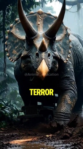 Triceratops: The 3-Horned Juggernaut 🛡️ T-Rex's Rival #Shorts #dinosaur #jurassicworld