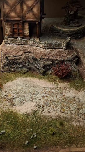 miniature_terrain_crafts on Instagram: "Adding a bit of flocking does so much. Bringing this part of the board to life. Once dry I will be adding some tufts and bushes. diorama #warhammer #wargaming #wargamingterrain #miniaturepainting #terrainbuilding #miniatureworld"