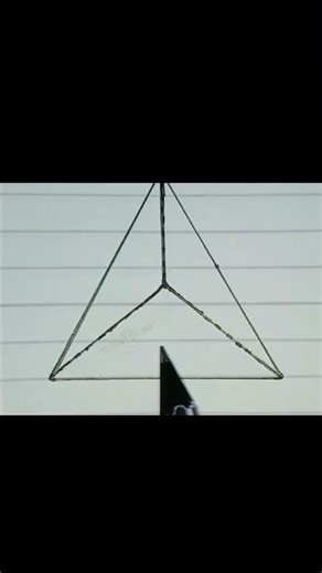 How to draw a triangular pyramid | Step by step | day 12 #drawing