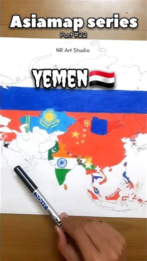 Yemen 🇾🇪 Map Drawing | Asia Map Series – Part 22