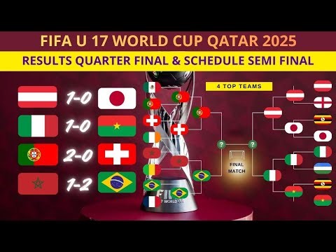 FIFA U-17 World Cup 2025 Semi-Final: Austria vs Italy & Portugal vs Brazil