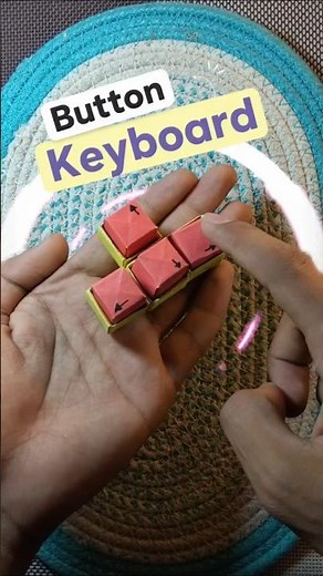 Mini Button Keyboard DIY ⌨️🔥 | Easy Paper Keyboard Craft #shorts #viral #crafting #craft #trending