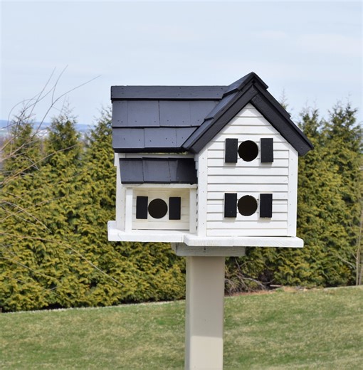 Amish Handmade Purple Martin Birdhouse | Reclaimed Wood Cottage Design - Etsy