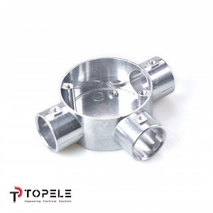 [Hot Item] Tee 3 Way 20mm /25mm / 32mm BS Electrical Conduit Aluminum Circular Junction Box