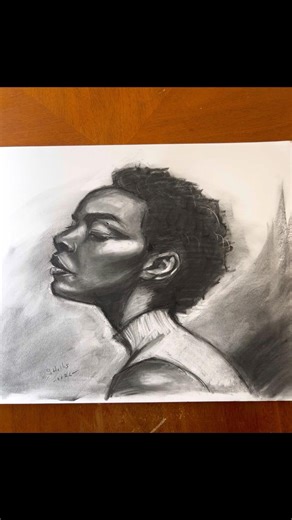 Charcoal drawing ( finishing touches ) #portraitdrawing #charcoaldrawing #charcoalart