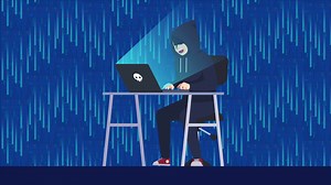 Download Hacker Boy Trying to Crack Password with His Laptop 2D Cartoon Animation for free