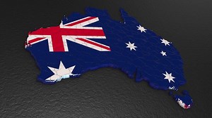 Australia map 3d. 3d map of Australia.