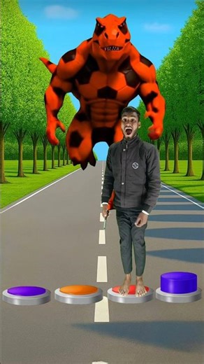 Colourful button to Pac-Man, zombie, dinosaur and siren head 😘🥰❤️ #viral #trending #vfx #radha