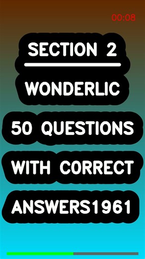 WONDERLIC 50 QUESTIONS WITH C0RRECT ANSWERS1961 Latest