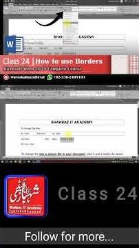 Class 24 | How to use Border in Microsoft Word | Microsoft Word 2019 Complete course