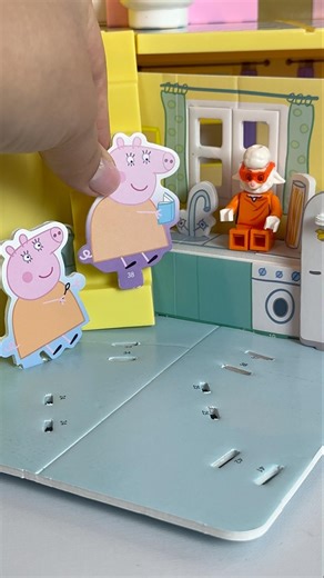 Peppa Pig Paper House ASMR Unboxing 🧡 #shorts #asmrsounds #peppapig #toys #diy