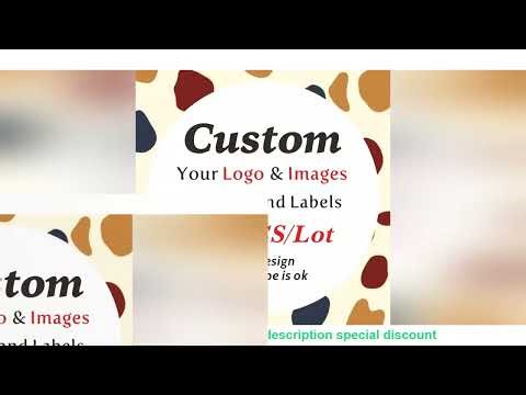 500PCS Custom Stickers and Customized Logo Wedding Birthday Baptism Stickers DIY Your Own Logo Stick