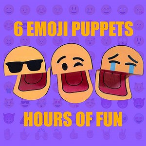 EMOJI Paper Puppets, Printable Puppet Templates, Emotes, DIY Puppets for Kindergarten & Preschool - Etsy