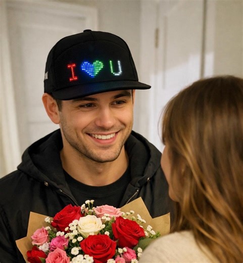 LED Hat. Programmable, Customizable LED Gift Cap. LED Display, Rechargeable Cap. - Etsy