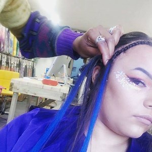 @sharnascreations let me braid style her hair today  we did a little...