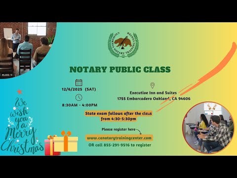 FALL 2025 Notary Public and Loan Signing classes
