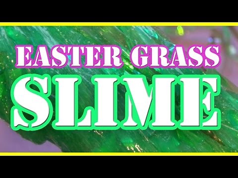 DIY Easter Grass Slime - How to Make Without Borax