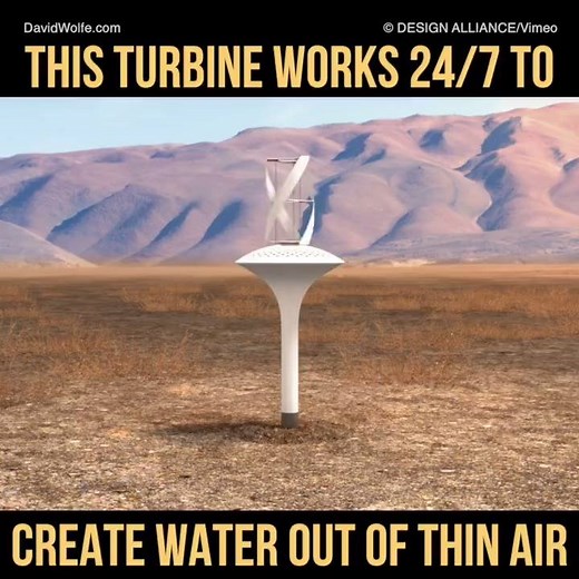 This Turbine Works 24/7 To Create Water Out Of Thin Air (With WaterSeer) Video by David Wolfe | Ideapod