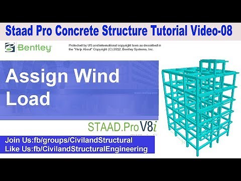 How to Assign Wind Load in Staad Pro V8i V 08