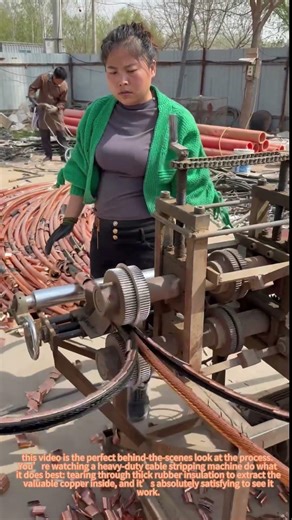 Satisfying High Voltage Cable Stripping Machine in Action