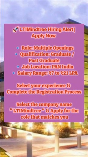 LTIMindtree Hiring 2026 | ₹21 LPA | Multiple Roles | Apply Now |