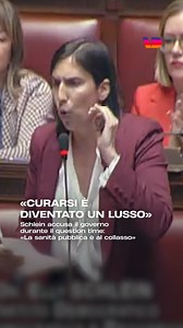 Durante il question time alla Camera, la segretaria del Partito Democratico, Elly Schlein, ha rivolto un'interrogazione alla presidente del Consiglio, Giorgia Meloni, incentrata sulla situazione del Servizio Sanitario Nazionale. Schlein ha evidenziato criticità legate alla carenza di personale sanitario, all'aumento delle liste d'attesa e alla riduzione della spesa sanitaria in rapporto al PIL. «Due giorni fa a Taurianova alcune fioraie mi hanno detto che ormai si deve scegliere tra mangiare o c