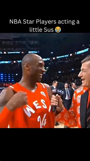 Dunkin Stars on Instagram: "Follow and join the club 🏀 This entertaining compilation highlights the more expressive and "meme-able" sides of basketball’s greatest icons, trading high-flying dunks for candid, off-guard reactions. The video features a series of quick cuts showing Kobe Bryant, Michael Jordan, LeBron James, and Kevin Durant in moments that are both funny and uncharacteristically expressive. The text overlay, "NBA Star Players acting a little Sus 😂," sets a humorous tone, using mod