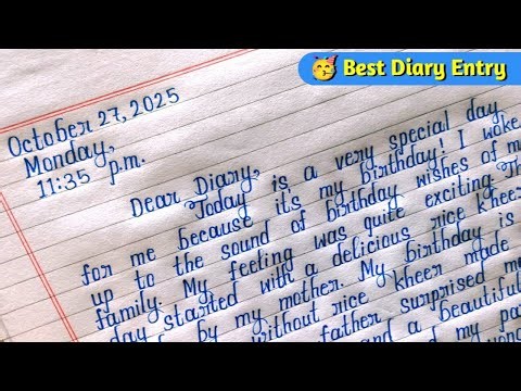 Diary Entry on Birthday Party Celebration | How to Write a Diary on Your Birthday Celebration