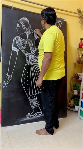 Easy step by step drawing classical dancer 💃🏻 #art #drawing #shortvideo