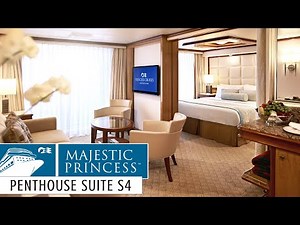 Penthouse Suite S4 | Majestic Princess Stateroom Tour & Review 4K | Princess Cruises 2021