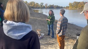 Fall-run chinook salmon are running in the American River! CDFW Interpreter Laura Drath recently gave an insightful talk to the Friends of Sutter's Landing in the Sacramento area about the ecology of the river and the fascinating lifecycle of salmon. The group is dedicated to maintaining this important section of the Sacramento River, hosting cleanups, educational talks like this one and many other public activities to help preserve this vital ecosystem. Want to witness the amazing salmon spawni