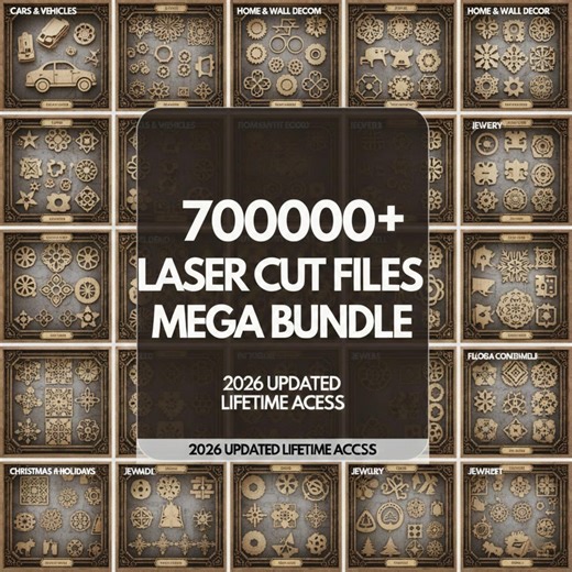 Laser Cut Files 700000+ Mega Bundle Set DXF SVG 3D 2D Designs CNC Cutting File Pack Cdr Ai Eps Vector Engraving Pattern - Etsy