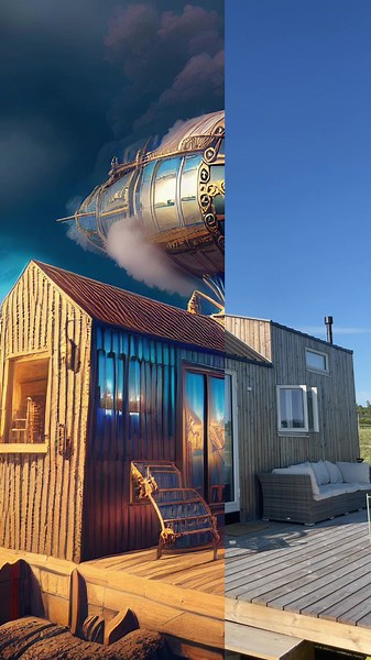 Our tiny house in Norway reimagined by AI. Looks pretty snazzy if you ask me 🤩 ❤️ #tinyhouseAI #tinylivingscandinavia #tinyliving #countrylife #firsthome