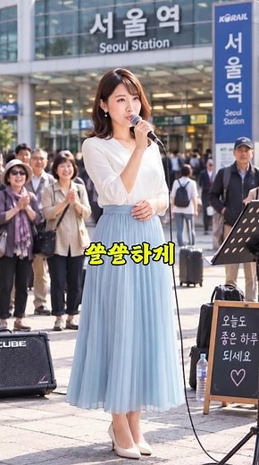 서울역앞에서 고운 목소리로 노래 합니다. 영시의 이별 #트로트#현역가왕#미스트롯
