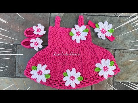 Crochet Baby Dress Tutorial DIY newborn-toddler easy to make step by step
