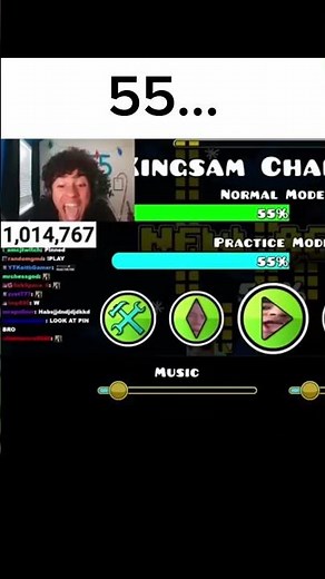 55 Meme in Geometry Dash @KingSammelot #geometrydash #shorts