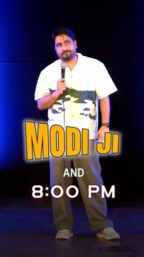 Modiji and 8:00pm | Political Satire | Vibhor Chaudhary #ytshorts #comedyshorts #satire