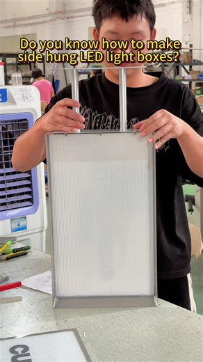Do you know how to make side hung LED lightboxes？ #storesign #ledsign #lightbox #ledlightbox #advertisinglogo