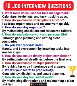 52K views · 175 reactions |  9 Job interview Questions #jobs | English Skill Improvement | Facebook