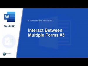 #188 - VBA: Interact Between Multiple Forms Part 3 in Microsoft Word