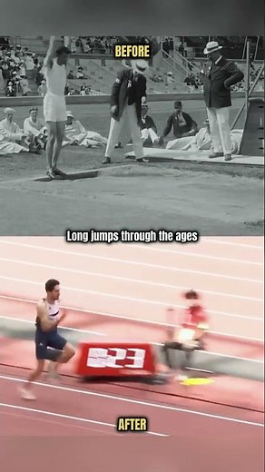 Long jumpers then vs now would shock you #trackandfield #evolution #sports