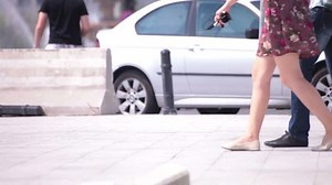 Walking Flowery Short Dress Nice Naked Stock Footage Video (100% Royalty-free) 6069836 | Shutterstock